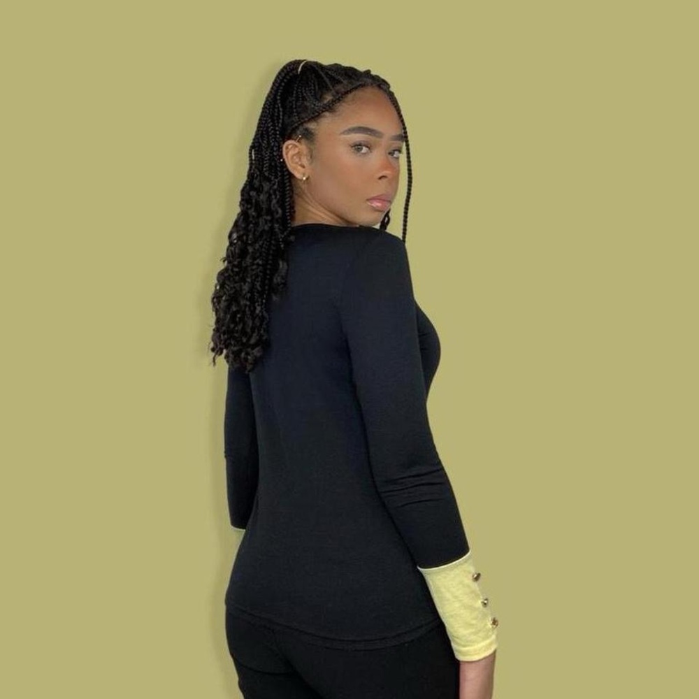 Color Block Long Sleeve Top - Picture 4 of 4